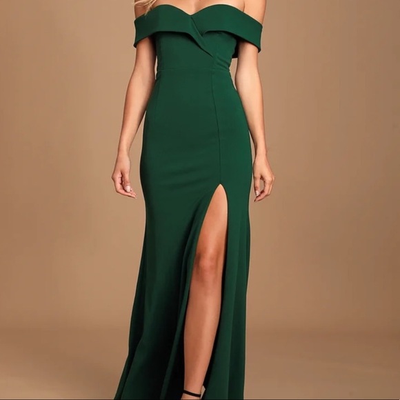 Lulu’s Hunter Green Bridesmaid Dress - Picture 4 of 4